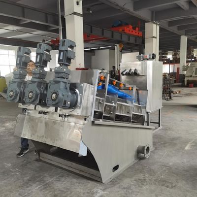 90-150kg / H Screw Press Sludge Dewatering Machine Untuk Pabrik Pencetakan Dan Pencelupan