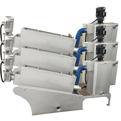 Mesin Dewatering Lumpur Pengolahan Air Limbah Multi Screw Press 1-2500kgs / H