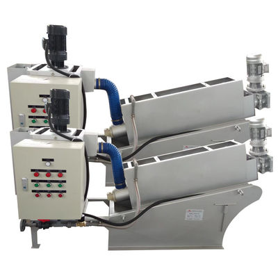 SS304 Screw Press Slduge Dewatering Machine Mesin Pengolahan Lumpur 1-500m3 / H