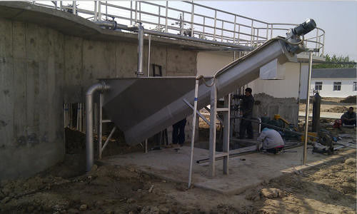 350mm Grit Separator Air Limbah, 0.55Kw Cyclone Grit Separator