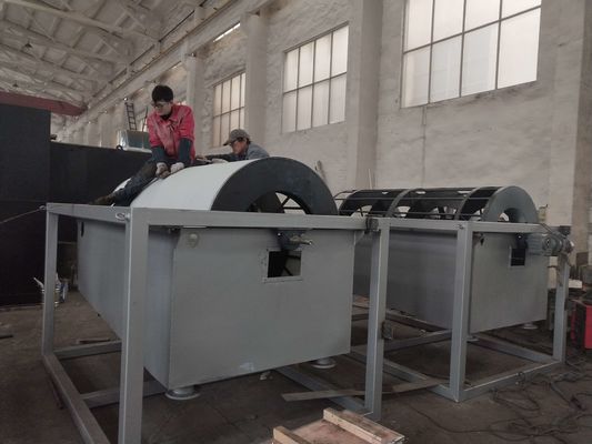 30m3 / jam Rotary Drum Thickener Moving Ring Screw Shaft