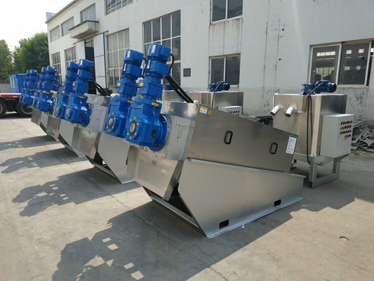 Peralatan Dewatering Lumpur Sekrup Bertumpuk Dua Motor 200mm